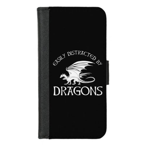 Easily Distracted By Dragons iPhone 87 Wallet Case