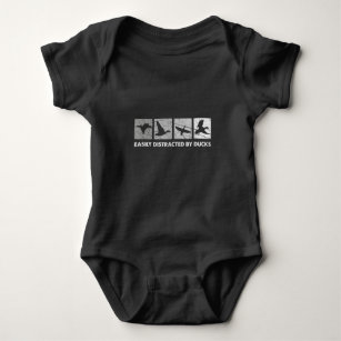 Easily Distracted By Ducks, Duck Hunting Baby Bodysuit