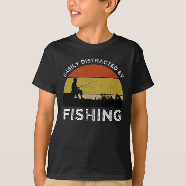 Easily Distracted By Fishing T-Shirt (Front)
