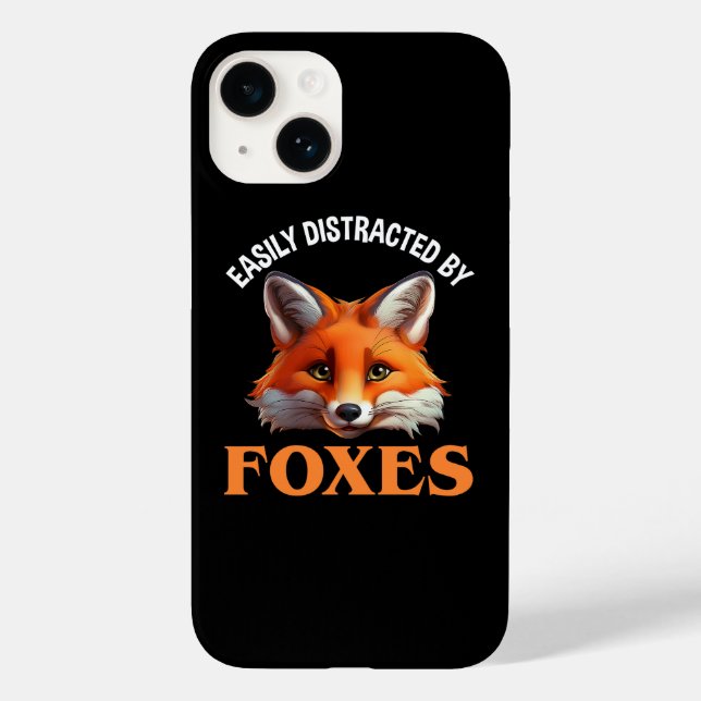Easily Distracted By Foxes Case-Mate iPhone Case (Back)