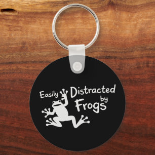 Easily Distracted By Frogs Animal Frogs Mom Animal Keychain