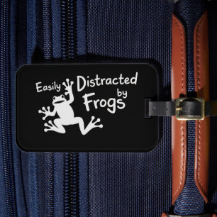 Easily Distracted By Frogs Animal Frogs Mom Animal Luggage Tag