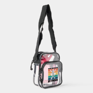 Easily Distracted By Frogs Lovers Cool Froggy  Clear Crossbody Bag