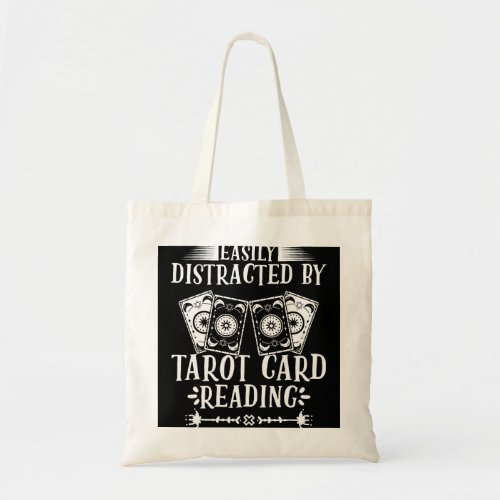 Easily Distracted By Funny Tarot Card Reading Cart Tote Bag
