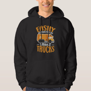 Easily Distracted by Garbage Trucks Trash Collecto Hoodie