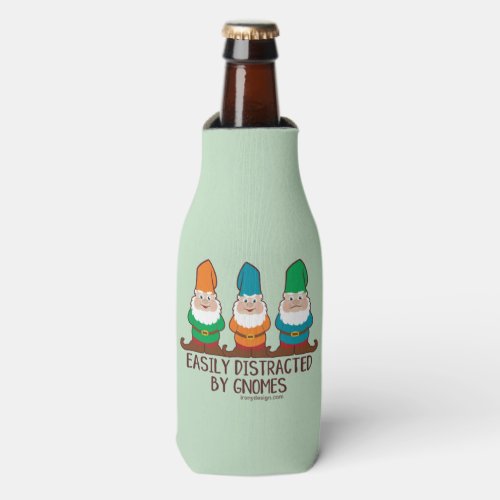 Easily Distracted by Gnomes Bottle Cooler