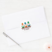 Easily Distracted by Gnomes Classic Round Sticker (Envelope)