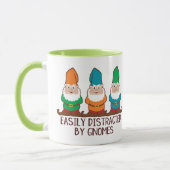 Easily Distracted by Gnomes Cute Coffee Mug (Left)