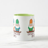 Easily Distracted by Gnomes Cute Coffee Mug (Center)