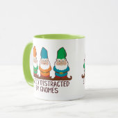 Easily Distracted by Gnomes Cute Coffee Mug (Front Left)