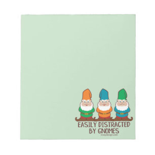 Easily Distracted by Gnomes Notepad