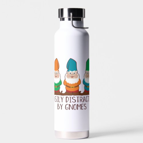 Easily Distracted by Gnomes Water Bottle