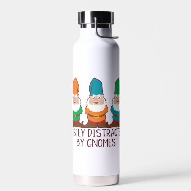 Easily Distracted by Gnomes Water Bottle (Left)