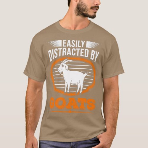 Easily Distracted By Goats Goatherd Goat  1  T_Shirt