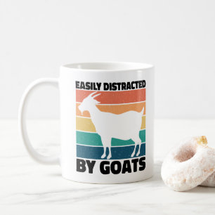 Easily Distracted By Goats Lovers Kawaii Pet Funny Coffee Mug