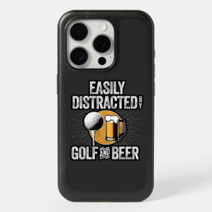 Easily Distracted by Golf and Beer OtterBox iPhone 15 Pro Case