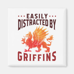 Easily Distracted by Griffins Cool Fantasy Lover Magnet