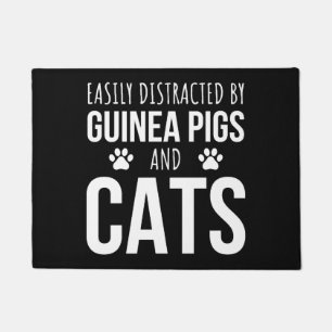 Easily Distracted By Guinea Pigs And Cats Doormat