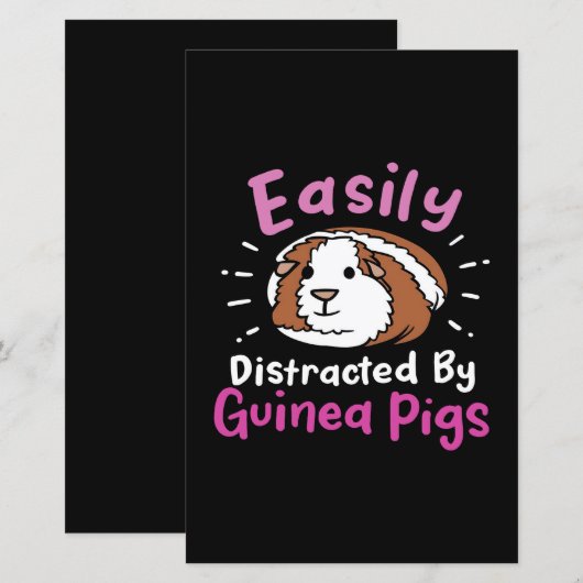 Easily Distracted By Guinea Pigs | Cute Pet Lover (Front/Back)