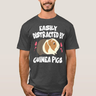 Easily Distracted By Guinea Pigs Pet Owner Premium T-Shirt