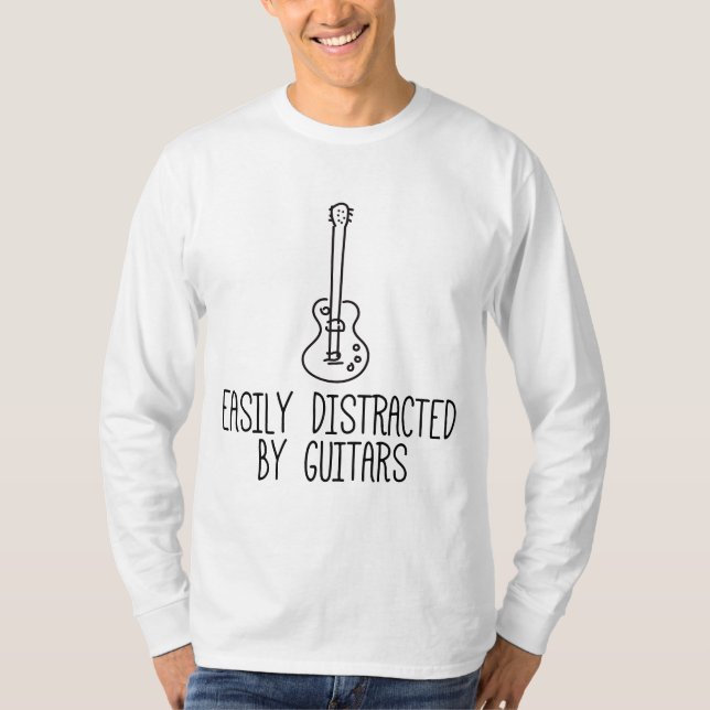 Easily Distracted By Guitars T-Shirt (Front)