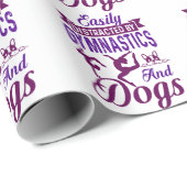 Easily Distracted By Gymnastics and Dogs Wrapping Paper (Roll Corner)