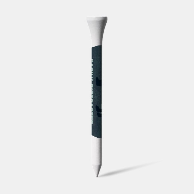 Easily Distracted By Huskies Dog Walking Golf Tees (Side)