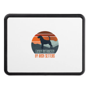 Easily Distracted By Irish Setters Dog Walking Hitch Cover