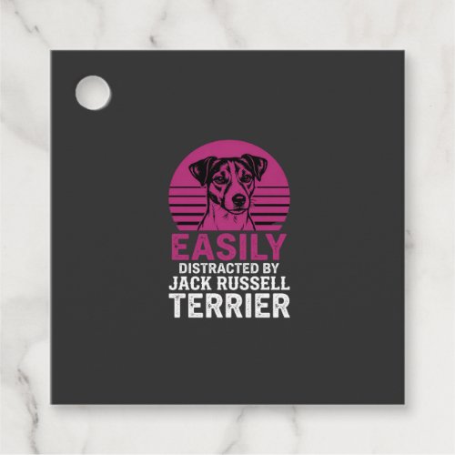 Easily Distracted By Jack Russell Terrier Favor Tags