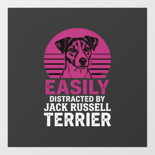 Easily Distracted By Jack Russell Terrier Floor Decals
