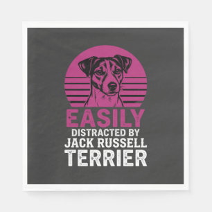 Easily Distracted By Jack Russell Terrier Napkins