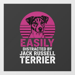 Easily Distracted By Jack Russell Terrier Window Cling