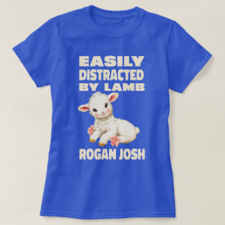 Easily Distracted By Lamb Rogan Josh Curry Lover T-Shirt