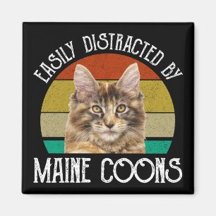 Easily Distracted By Maine Coons Magnet
