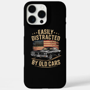 Easily Distracted by Old Cars Classic Car Guy Funn iPhone 16 Pro Max Case