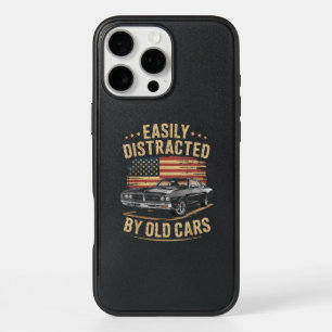 Easily Distracted by Old Cars Classic Car Guy Funn iPhone 16 Pro Max Case