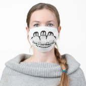 Easily Distracted by Penguins Adult Cloth Face Mask (Worn)