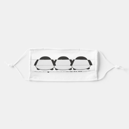 Easily Distracted by Penguins Adult Cloth Face Mask (Front, Folded)