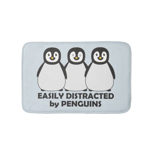 Easily Distracted by Penguins Bath Mat