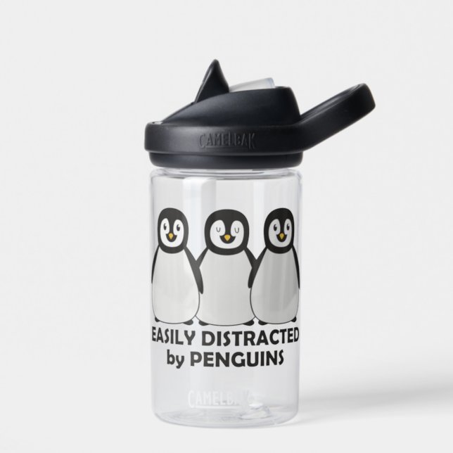 Easily Distracted by Penguins CamelBak Eddy Water Bottle (Left)