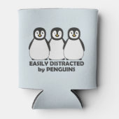 Easily Distracted by Penguins Can Cooler (Front)