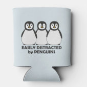 Easily Distracted by Penguins Can Cooler (Back)