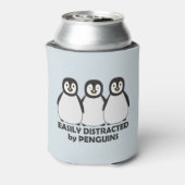 Easily Distracted by Penguins Can Cooler (Can Back)