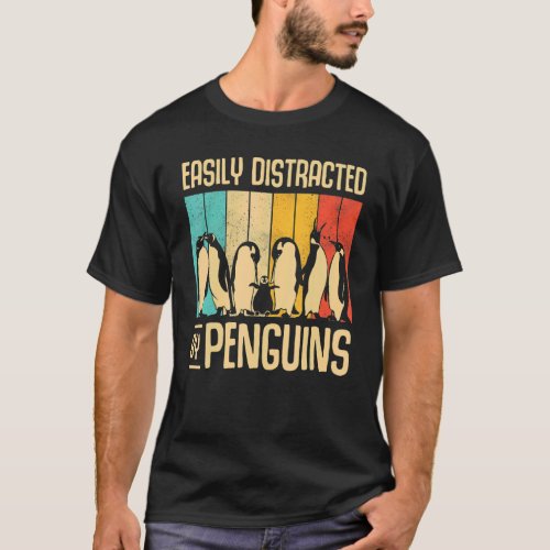 Easily Distracted By Penguins Cool Emperor Penguin T_Shirt