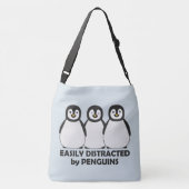 Easily Distracted by Penguins Crossbody Bag (Back)