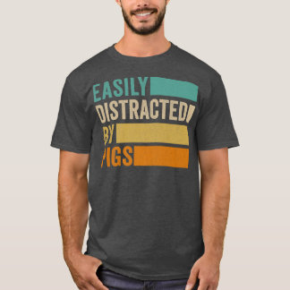 Easily Distracted By Pigs Premium 1290 T-Shirt