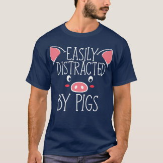 Easily Distracted By Pigs Premium T-Shirt