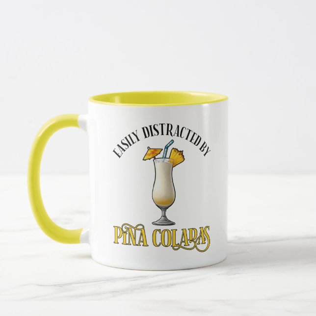 Easily Distracted By Pina Coladas Mug (Left)