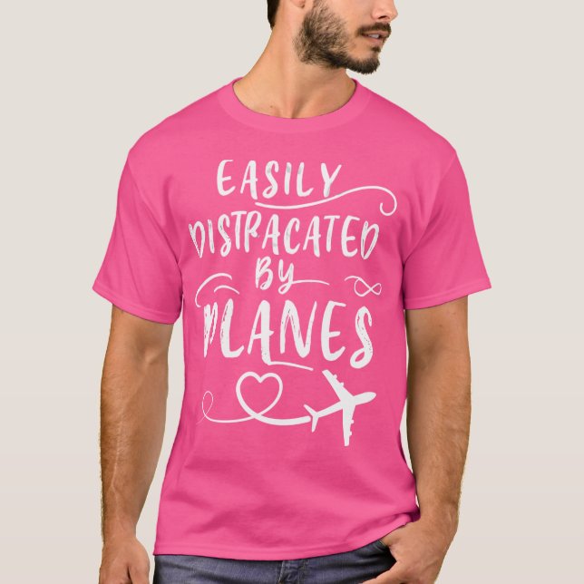 Easily Distracted By Planes T-Shirt (Front)