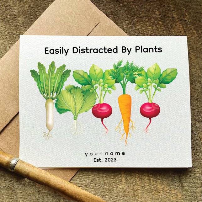 Easily Distracted By Plant | Healthy vegan Card (Easily Distracted By Plant | Healthy vegan Card)